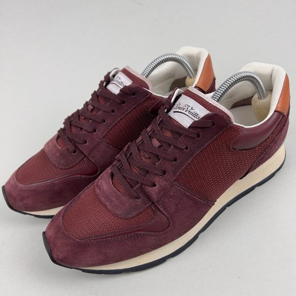 Louis Vuitton Abbesses low top trainer red suede mesh 8 LV or 9 US 42 EUR GO1106 - Picture 4 of 13